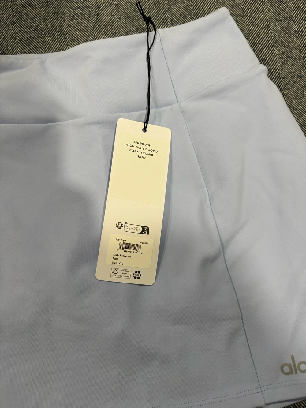 alo airbrush high waist good form tennis skirt | size xxs